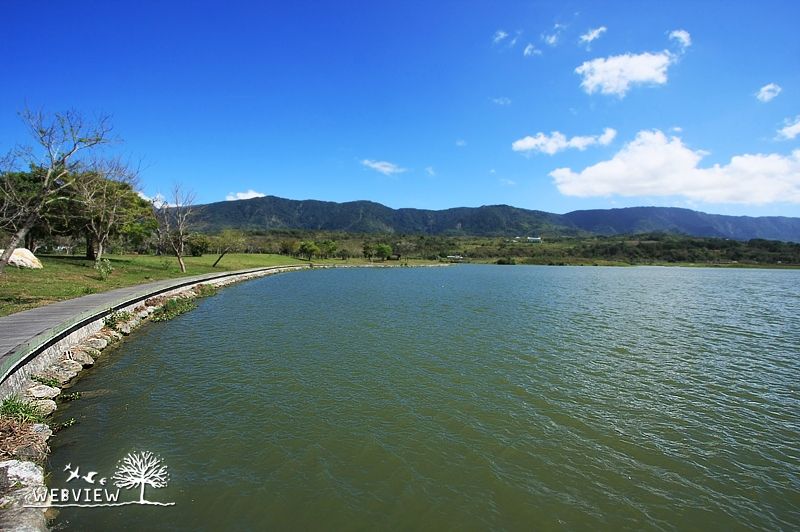大坡池,湖面與海岸山脈